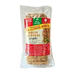 Pan De Molde Integral Sin Gluten, 600 g