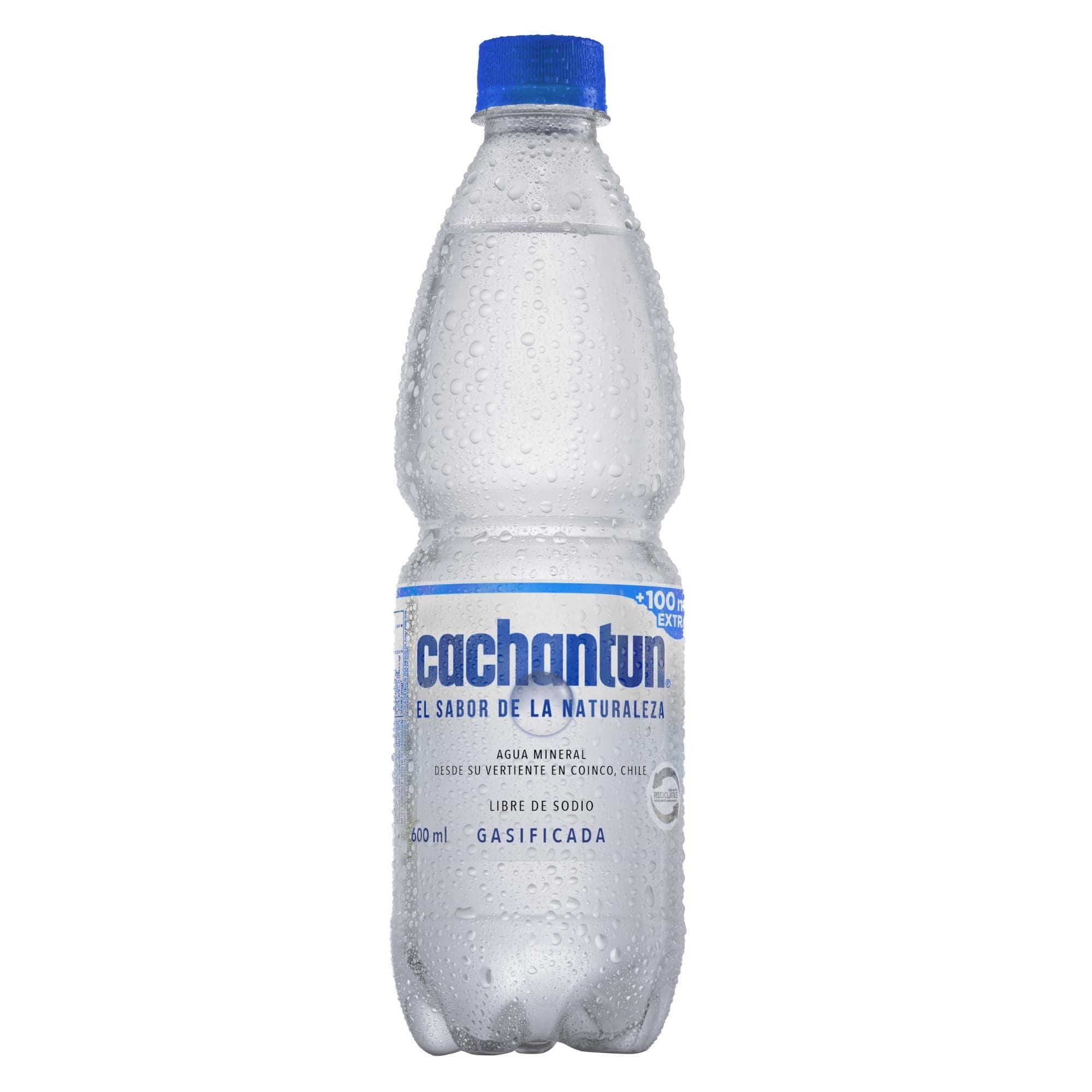 Agua Mineral Con Gas Botella, 600 ml