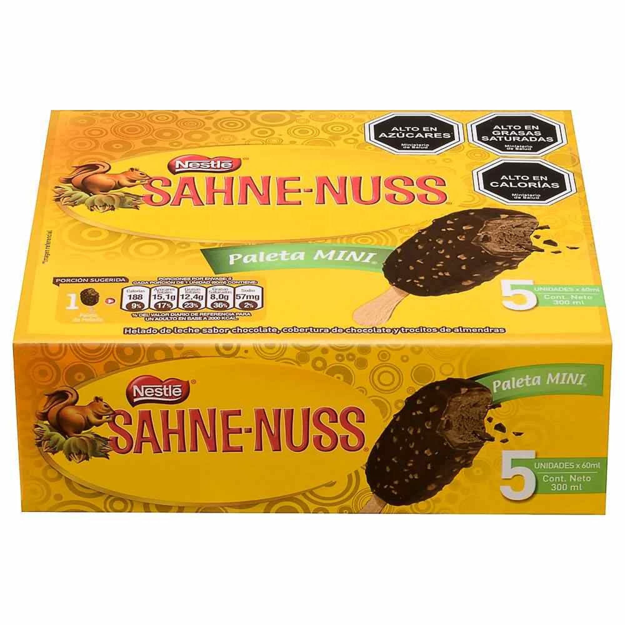 Helado Paleta Chocolate Mini Caja, 5 Un x 60 ml