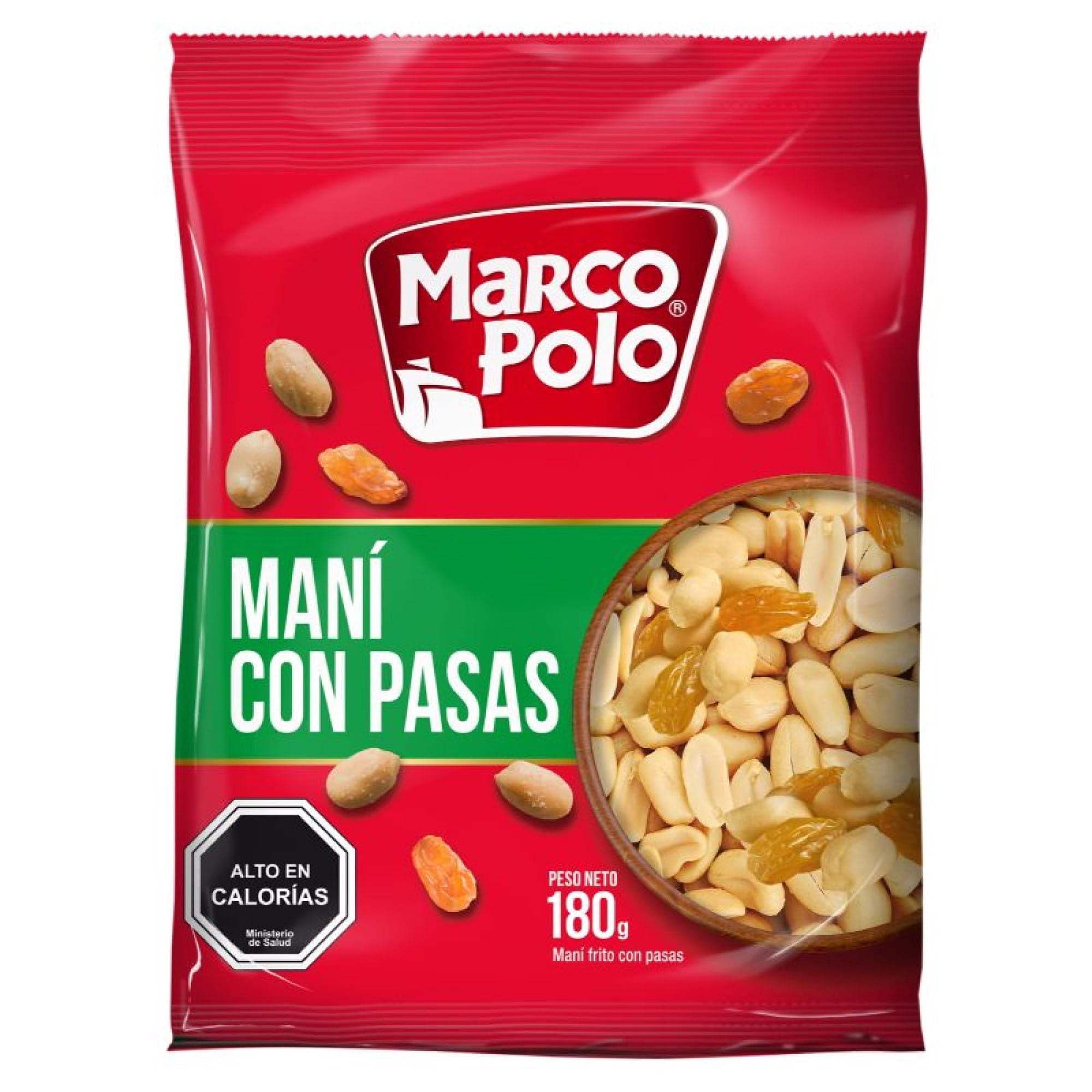 Mani con Pasas Bolsa, 180 g