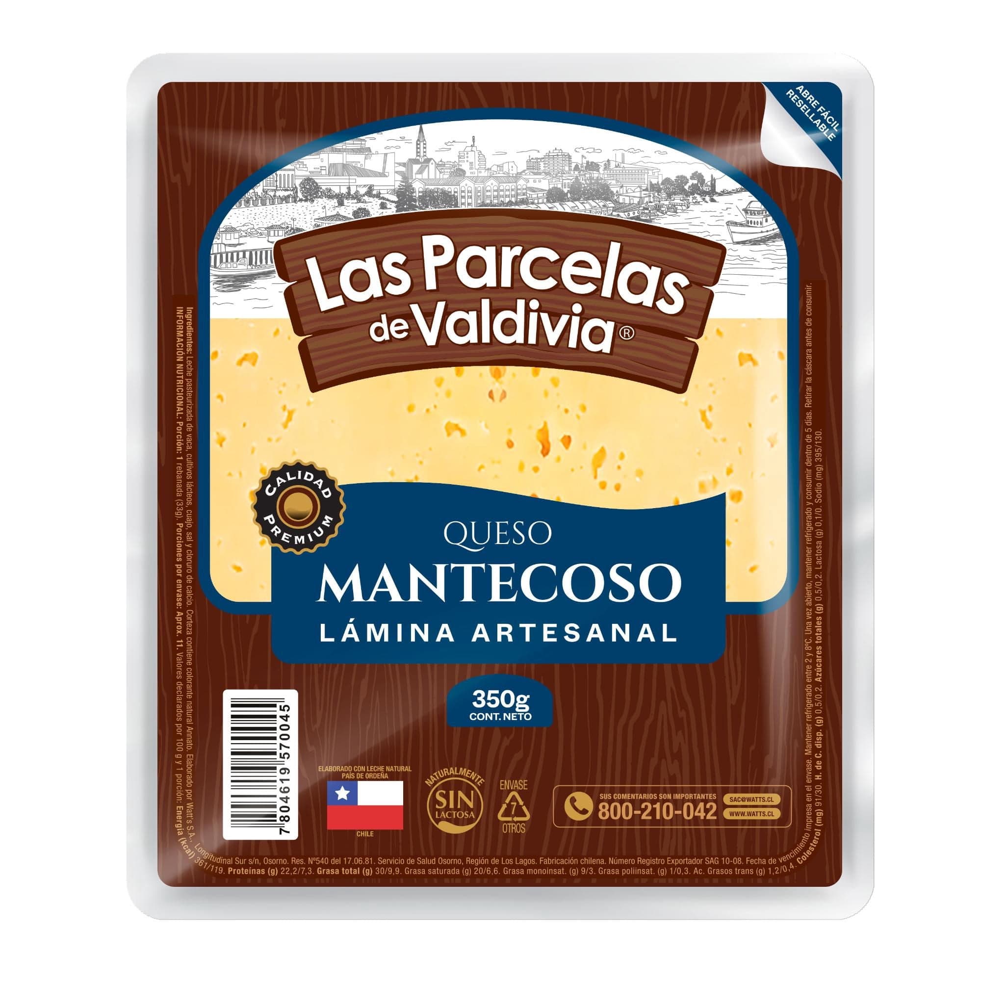 Queso Mantecoso Laminado, 350 g