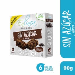 Barra de Cereal Sin Azucar Sabor Chocolate (6 Un), 90 g