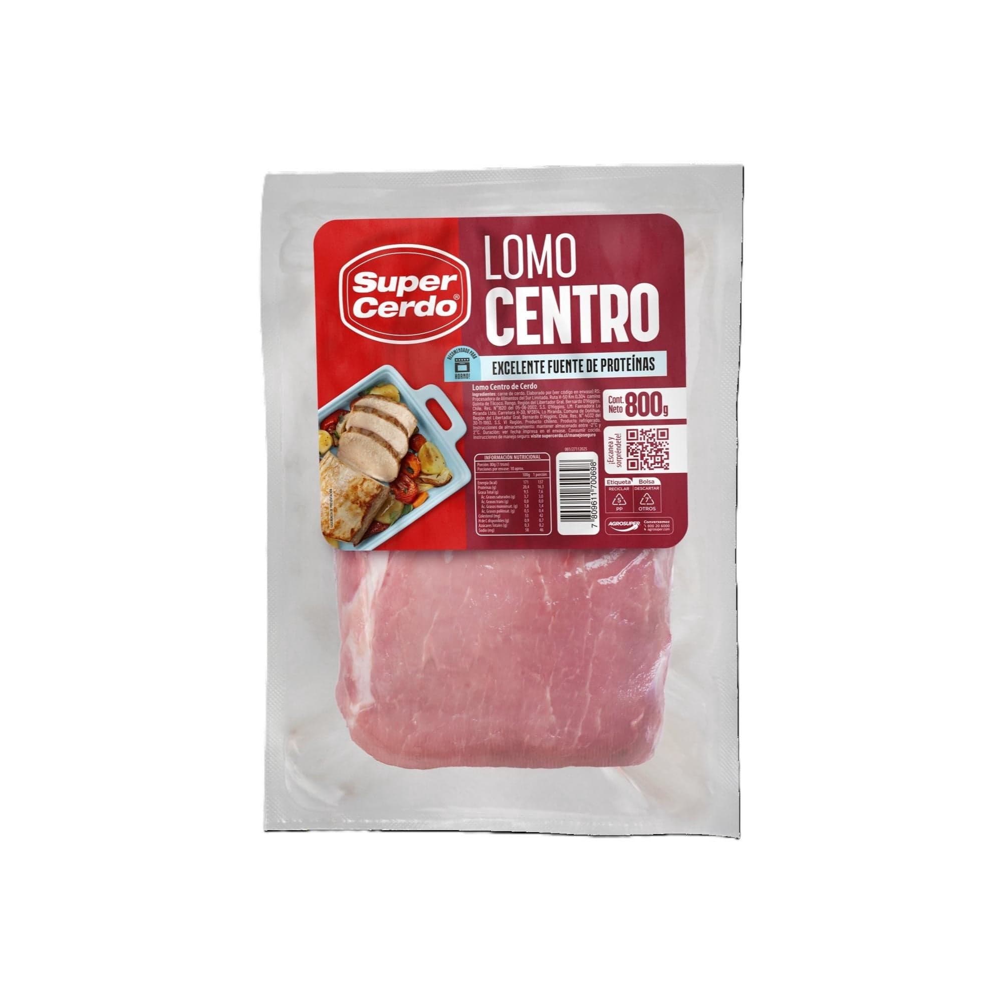 Lomo de Cerdo Centro, 800 g