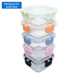 Hermetico cuadrado Vidrio 320ml 1 Pieza, color surtido, 1 Un