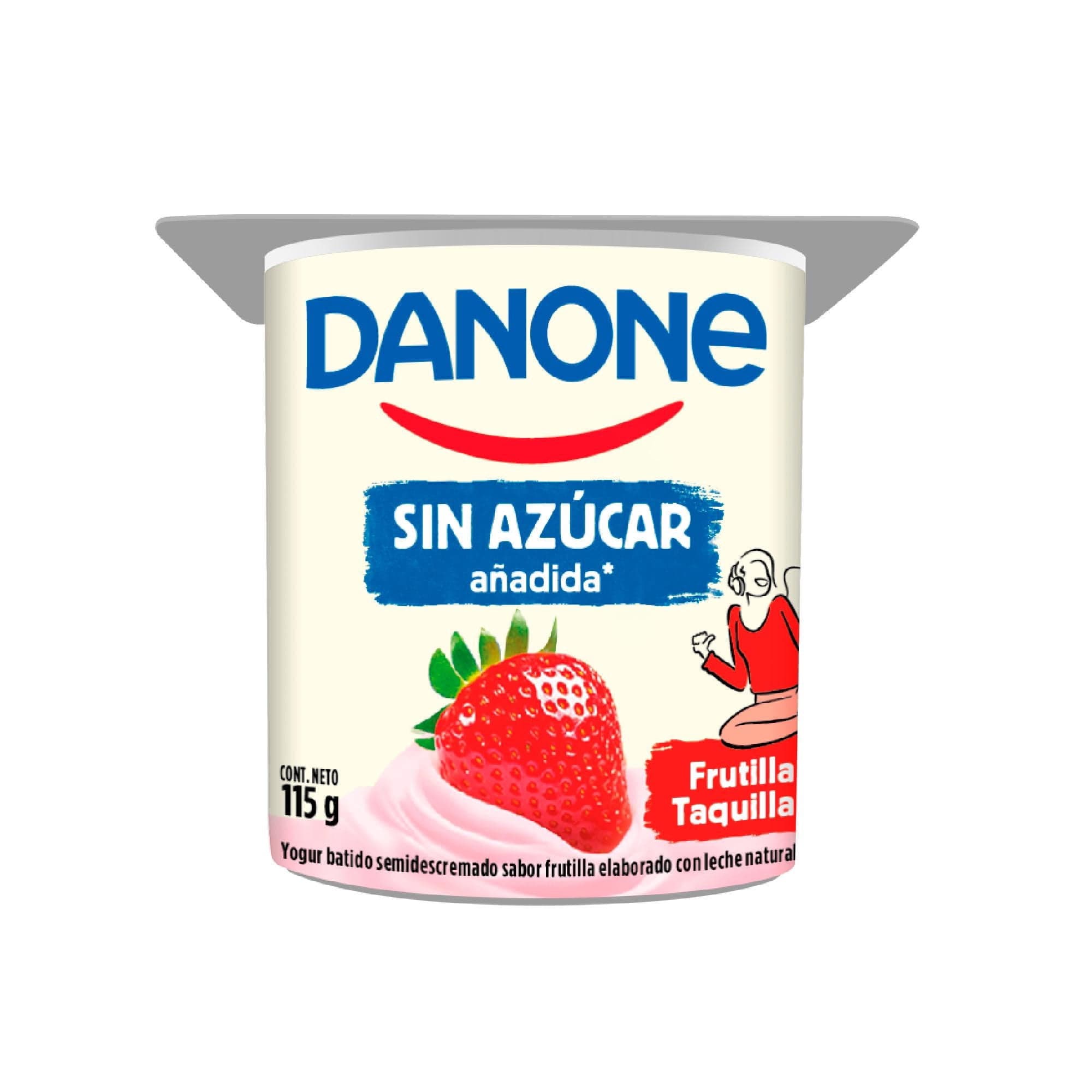 Yogurt Sin Azucar Anadida Frutilla, 115 g