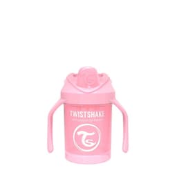 Vaso y Botella antiderrame de Melamina con Asas Rosado, 1 Un