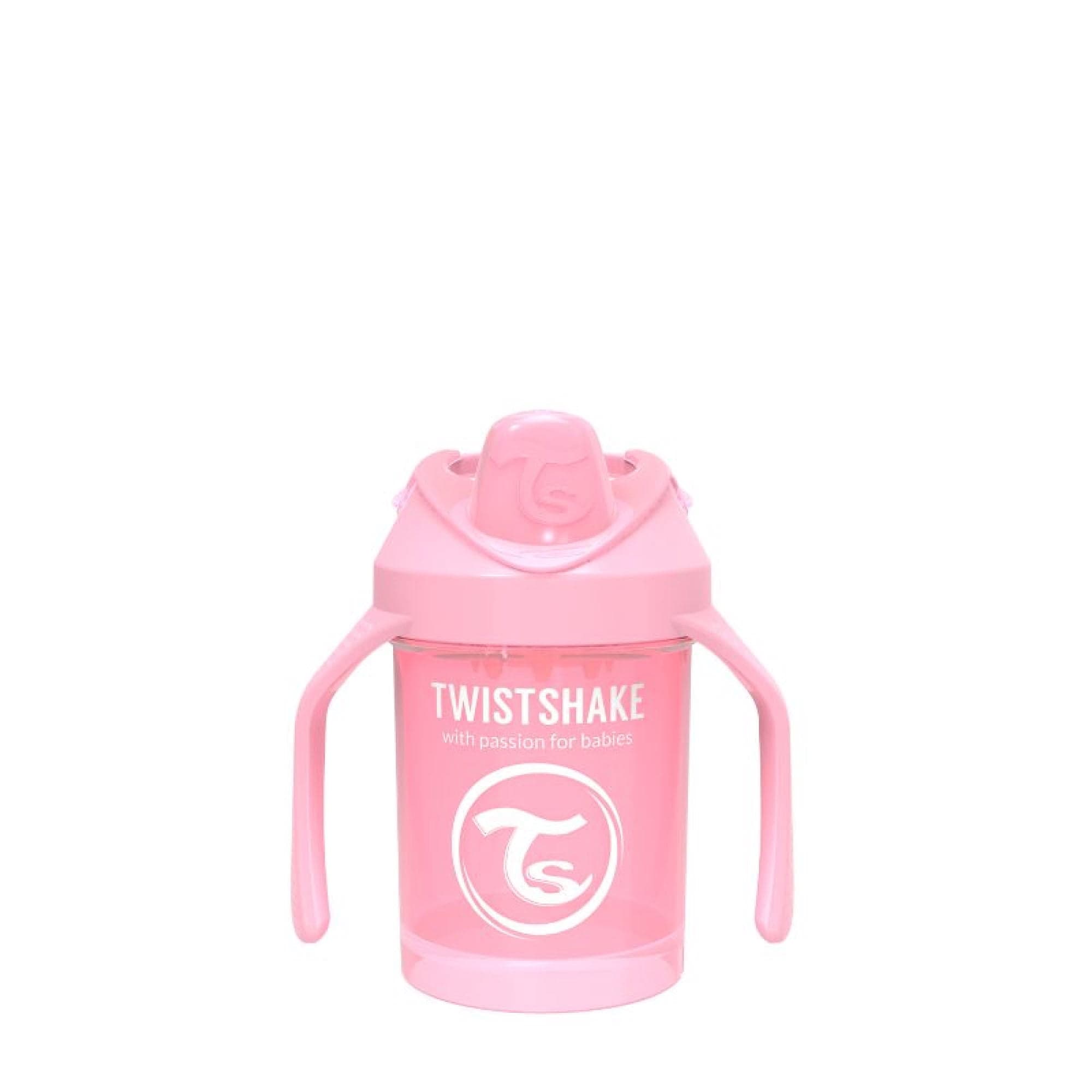 Vaso y Botella antiderrame de Melamina con Asas Rosado, 1 Un