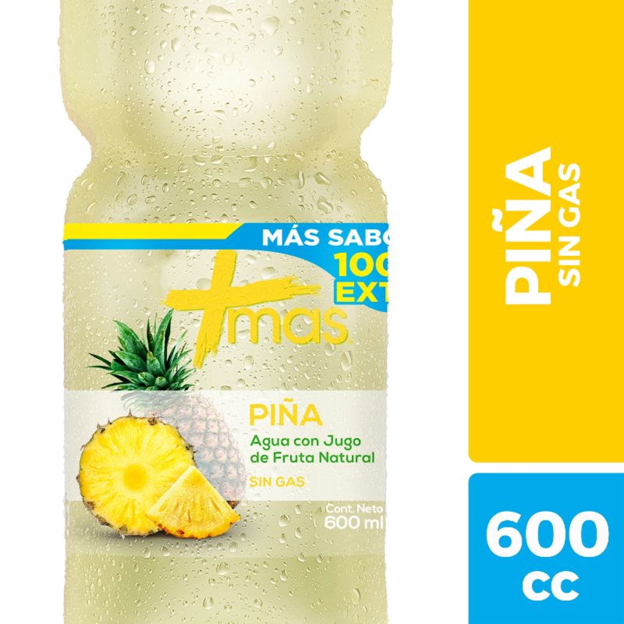 Agua Saborizada Pina Sin Gas Botella, 600 ml