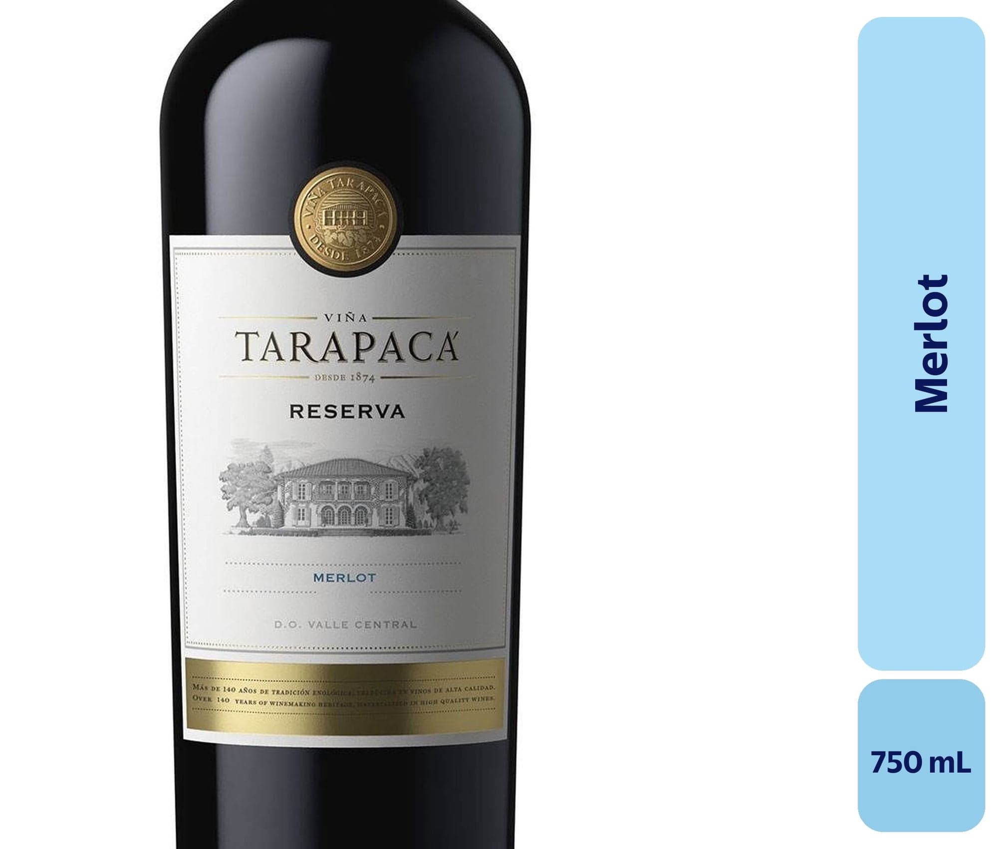 Vino Merlot Botella, 750 mL