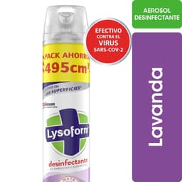 Desinfectante de ambientes y superficies Aerosol Lavanda Lata, 495 ml