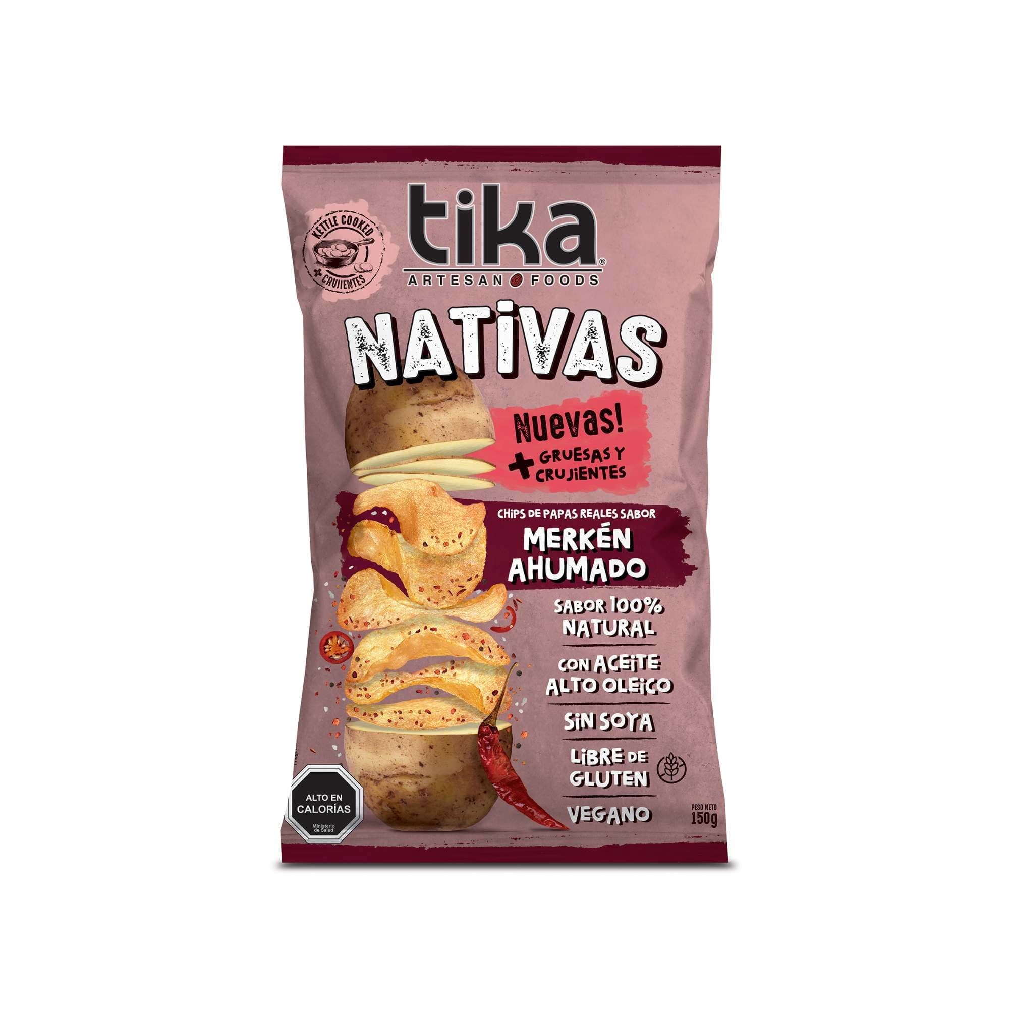 Papas Fritas Nativas Merken Ahumado, 150 g