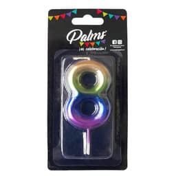 Vela Arcoiris Num 8, 1 Un
