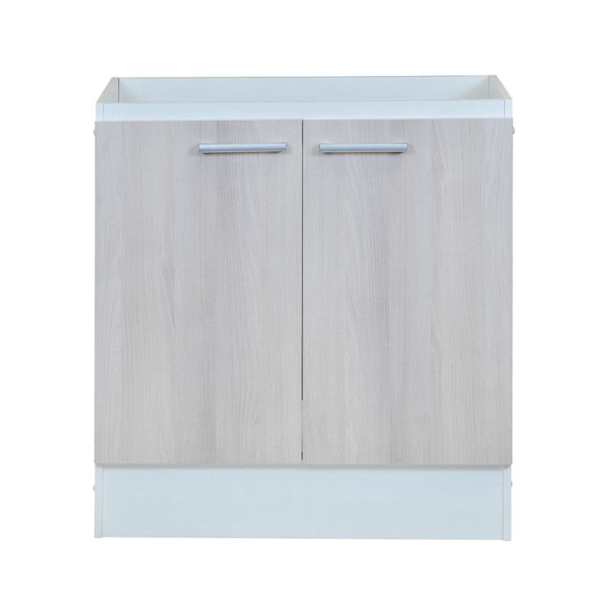 Mueble Cocina Base 2 Puertas Con Repisa Acacia 80 Cm