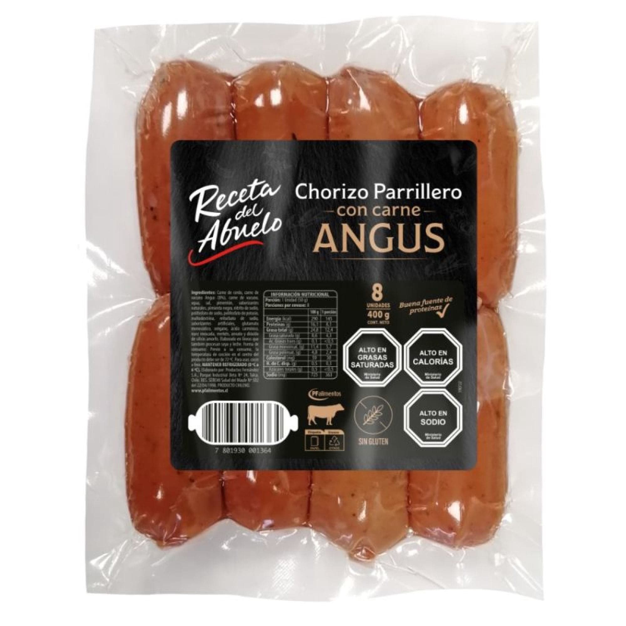 Chorizo Con Carne Angus 8 Un, 400 g