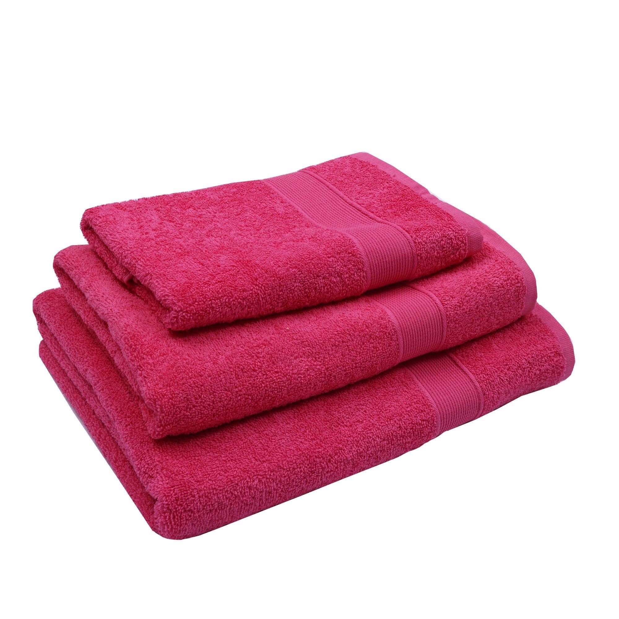 Toalla de Bano70x135cm 100% Algodon Rojo