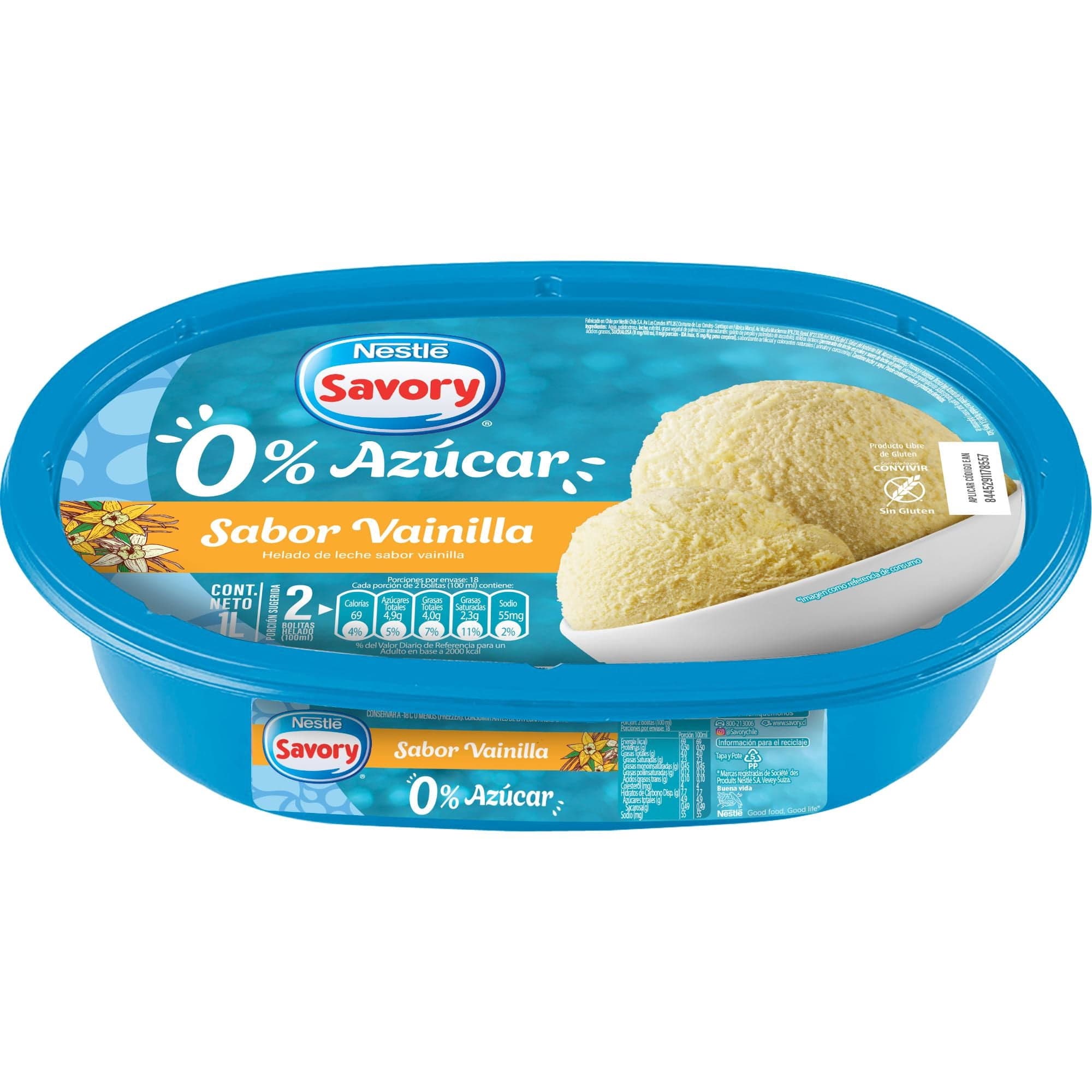 Helado Vainilla Cassata, 1 L