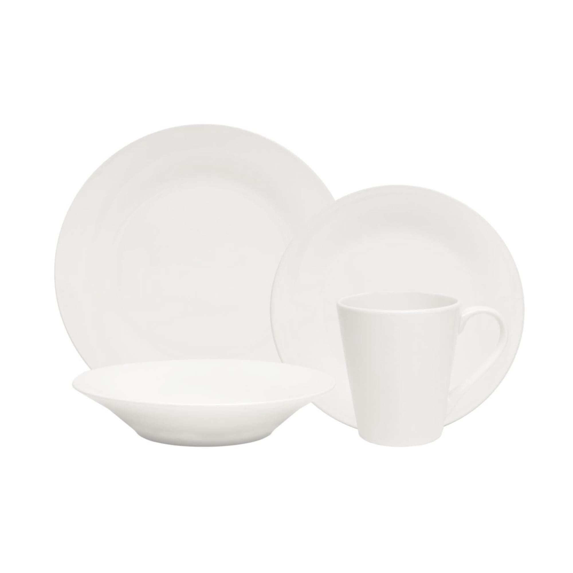Juego de Loza Porcelana 16 Piezas Blanco, 1 Un