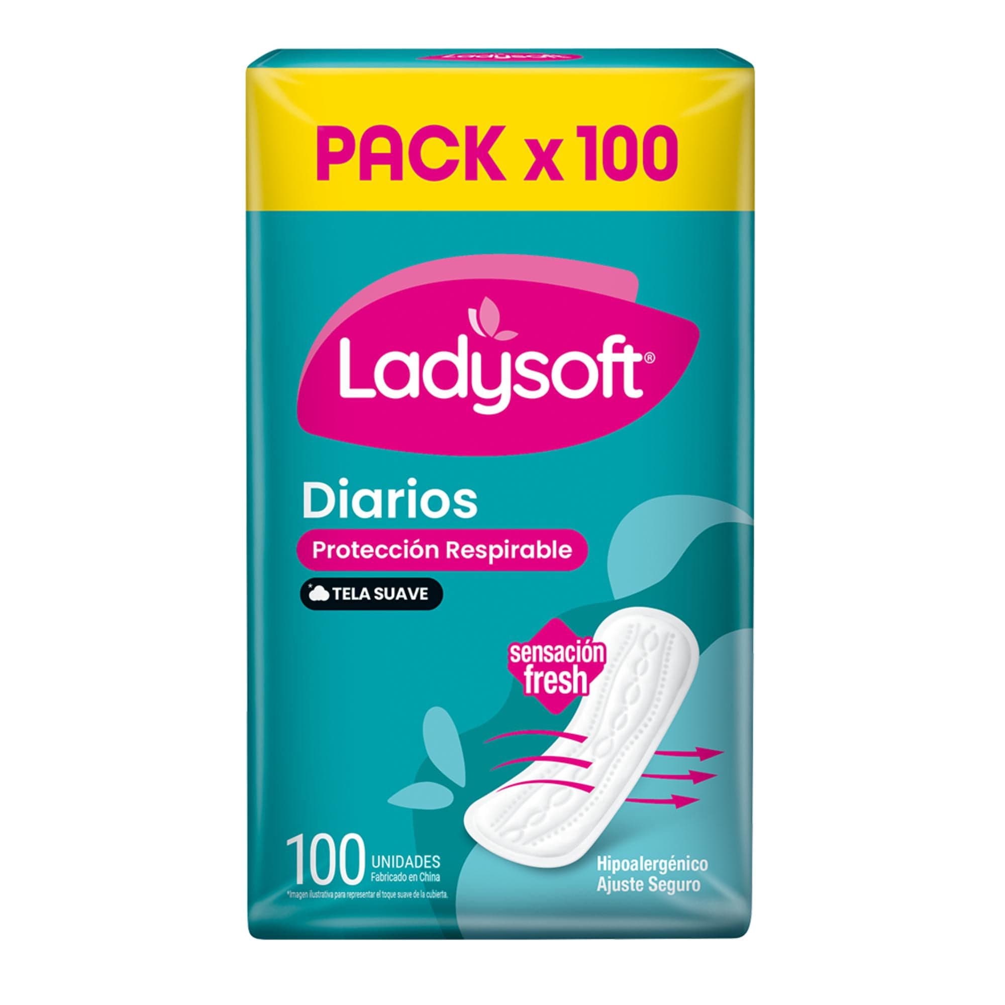 Protector Diario Tela Suave, 100 Un