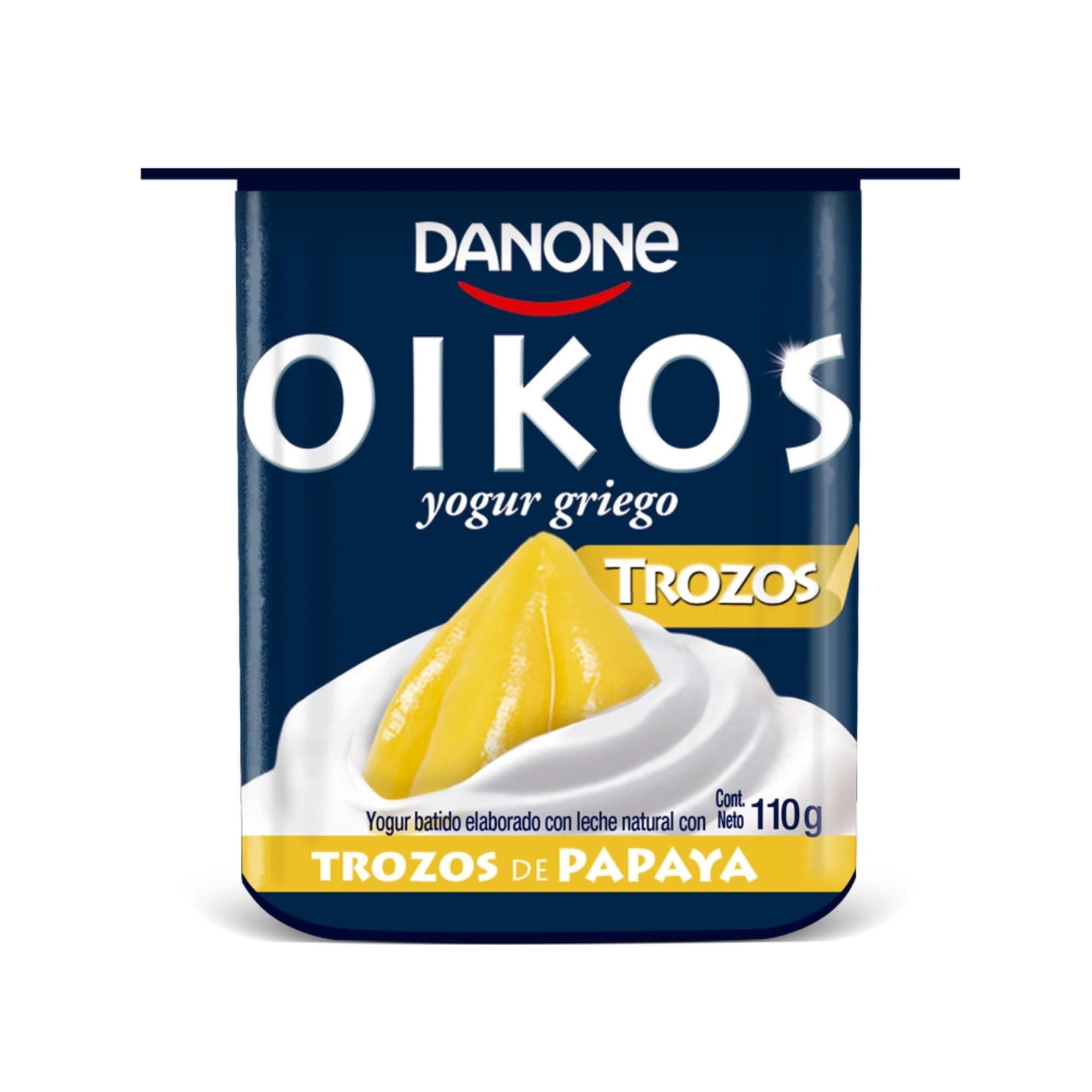 Yoghurt Griego con Trozos de Papaya a la Crema Pote, 110 g
