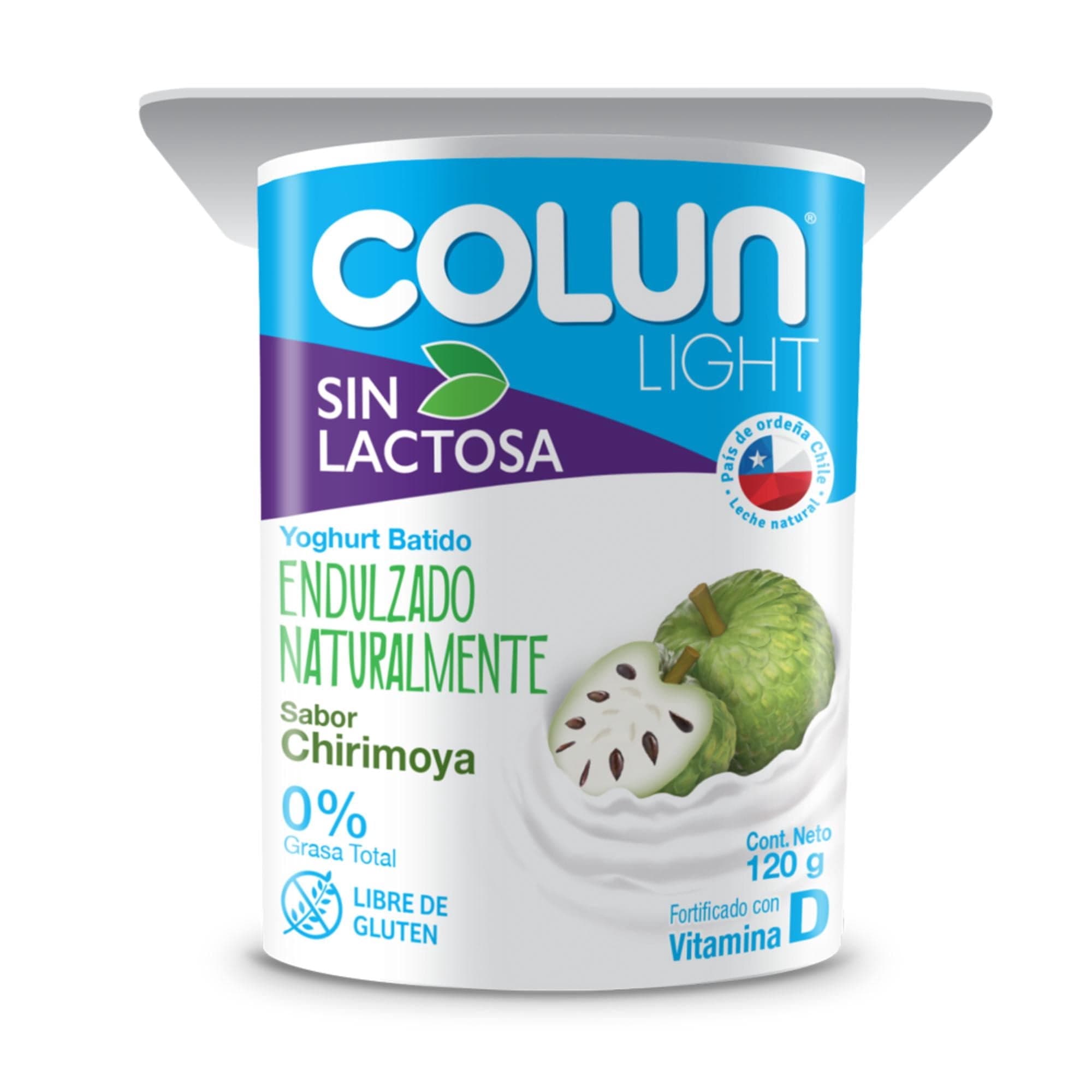 Yoghurt Batido Light sin Lactosa Sabor Chirimoya Pote, 120 g
