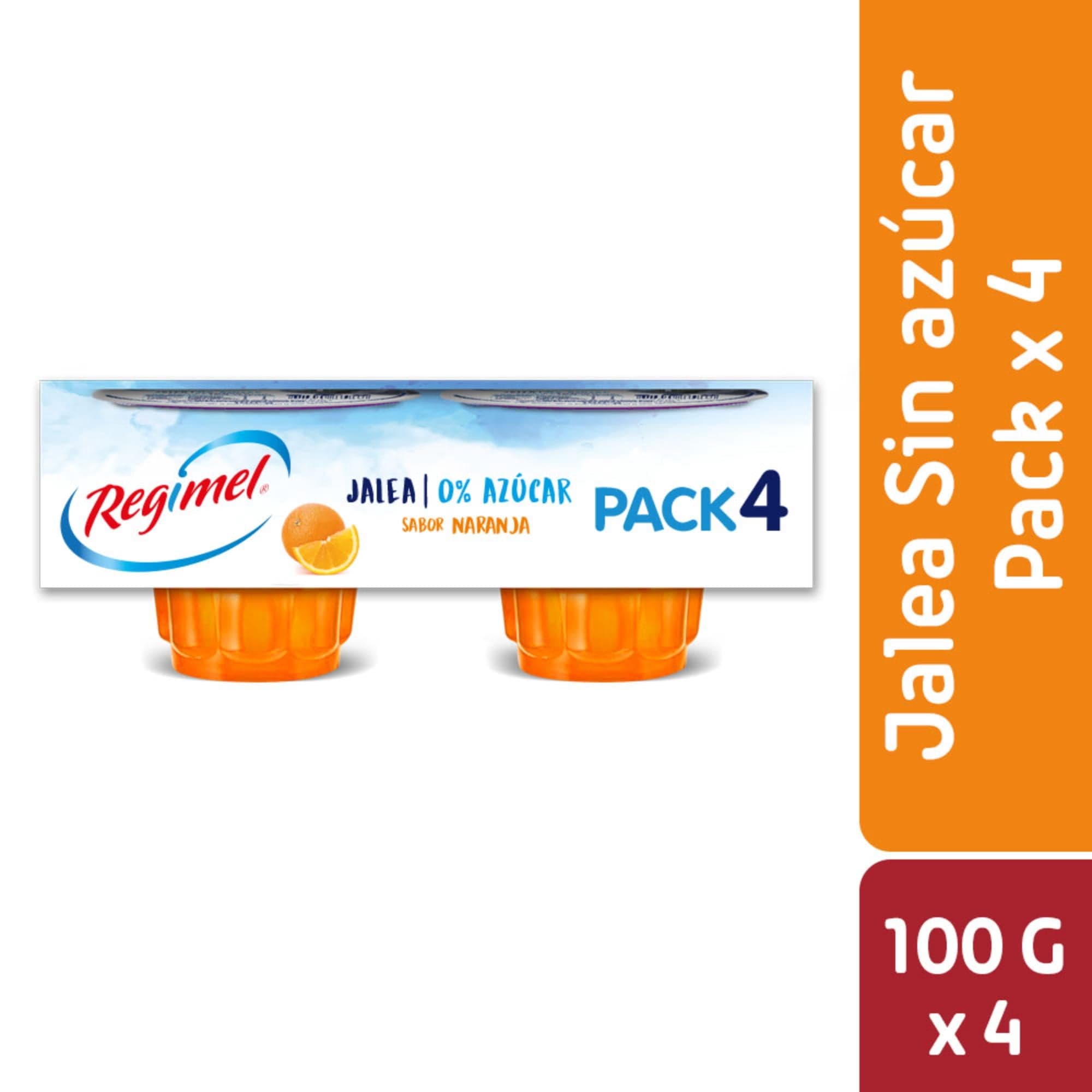 Jalea Regimel Naranja Pack 4X100G Tradicional, 400 g