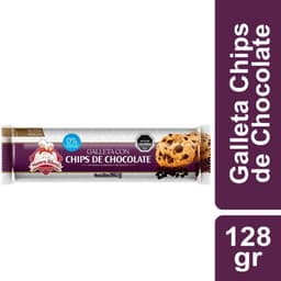 Galleta sin Azucar Chip de Chocolate, 128 g