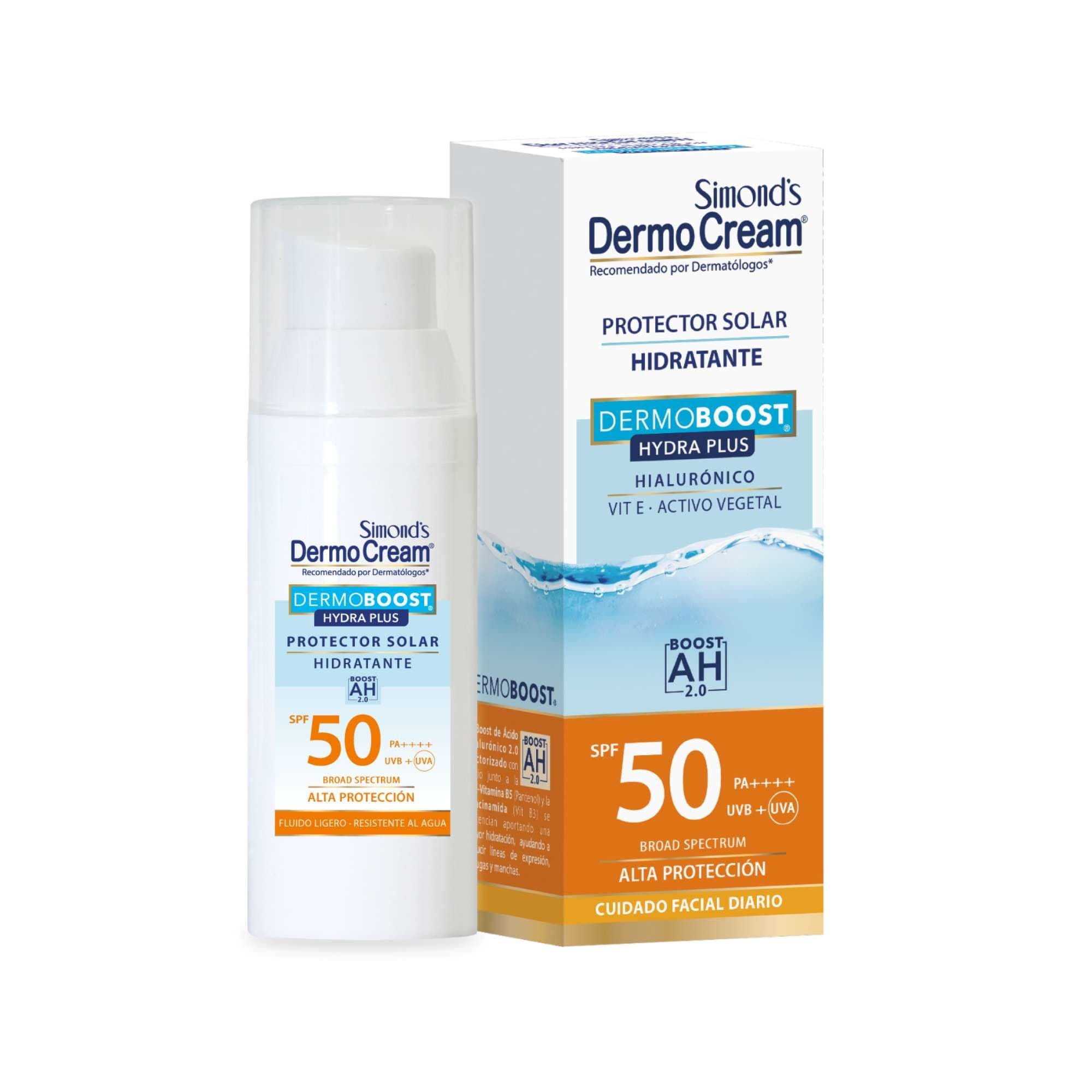 Protector solar Simonds hidrantante hialuronico fps50, 50 ml
