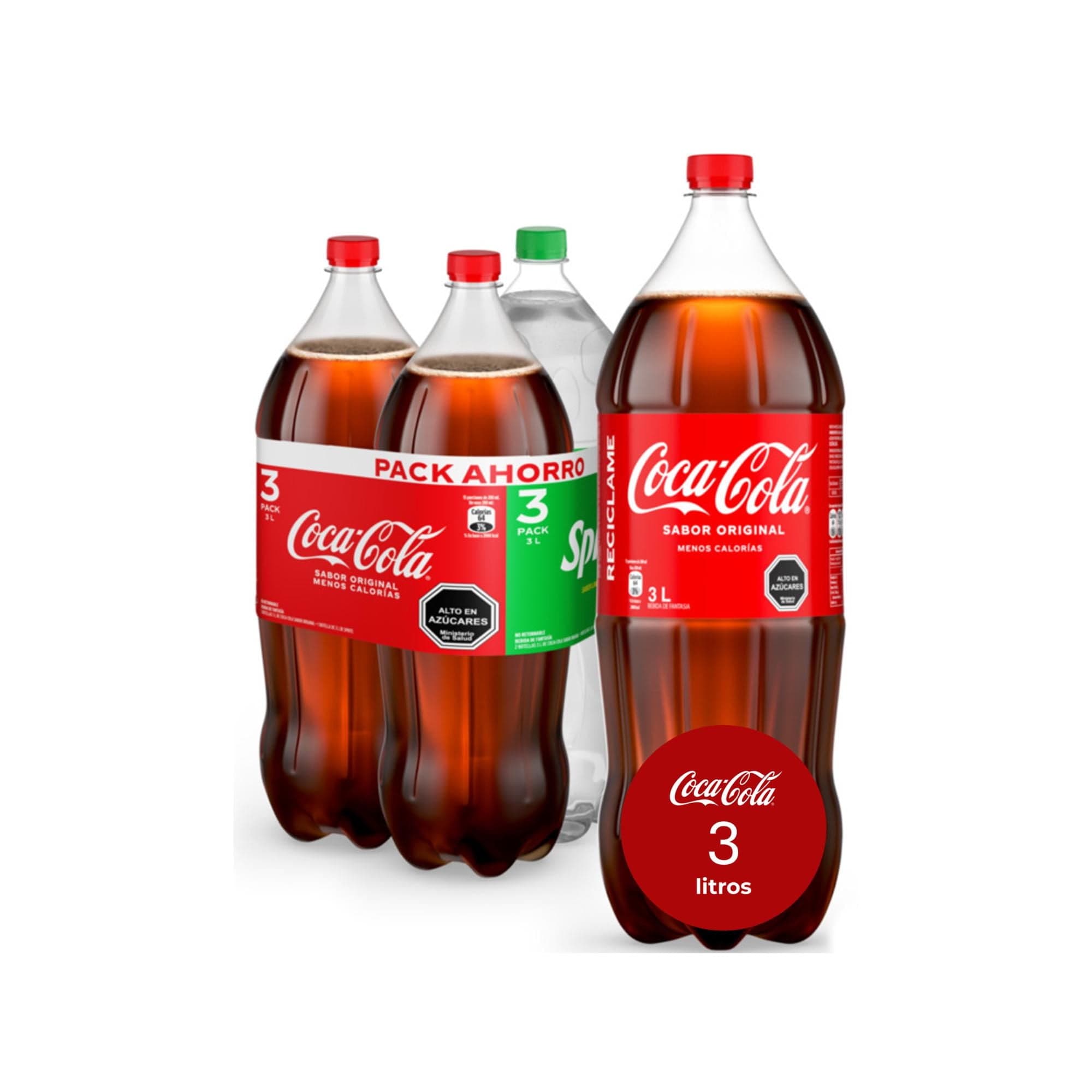 Bebida Limon y Cola Original Pack 3 Botella, 3 L