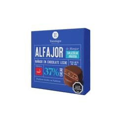 Alfajor Manjar Sin Azucar Bananado Chocolate Leche 32% Cacao, 180 g
