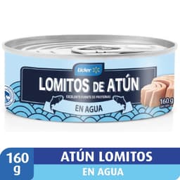 Atun Lomitos Agua Lata, Drenado 104 g - Neto 160 g