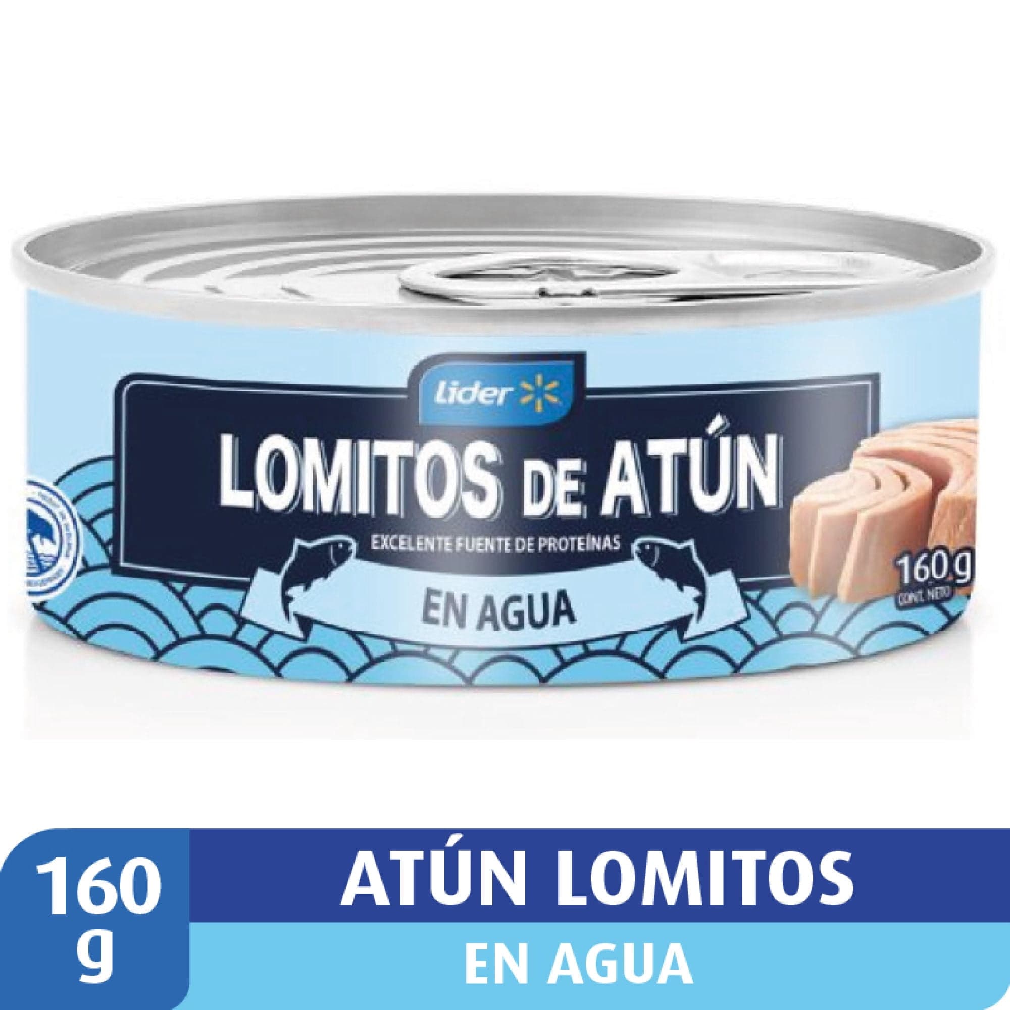 Atun Lomitos Agua Lata, Drenado 104 g - Neto 160 g