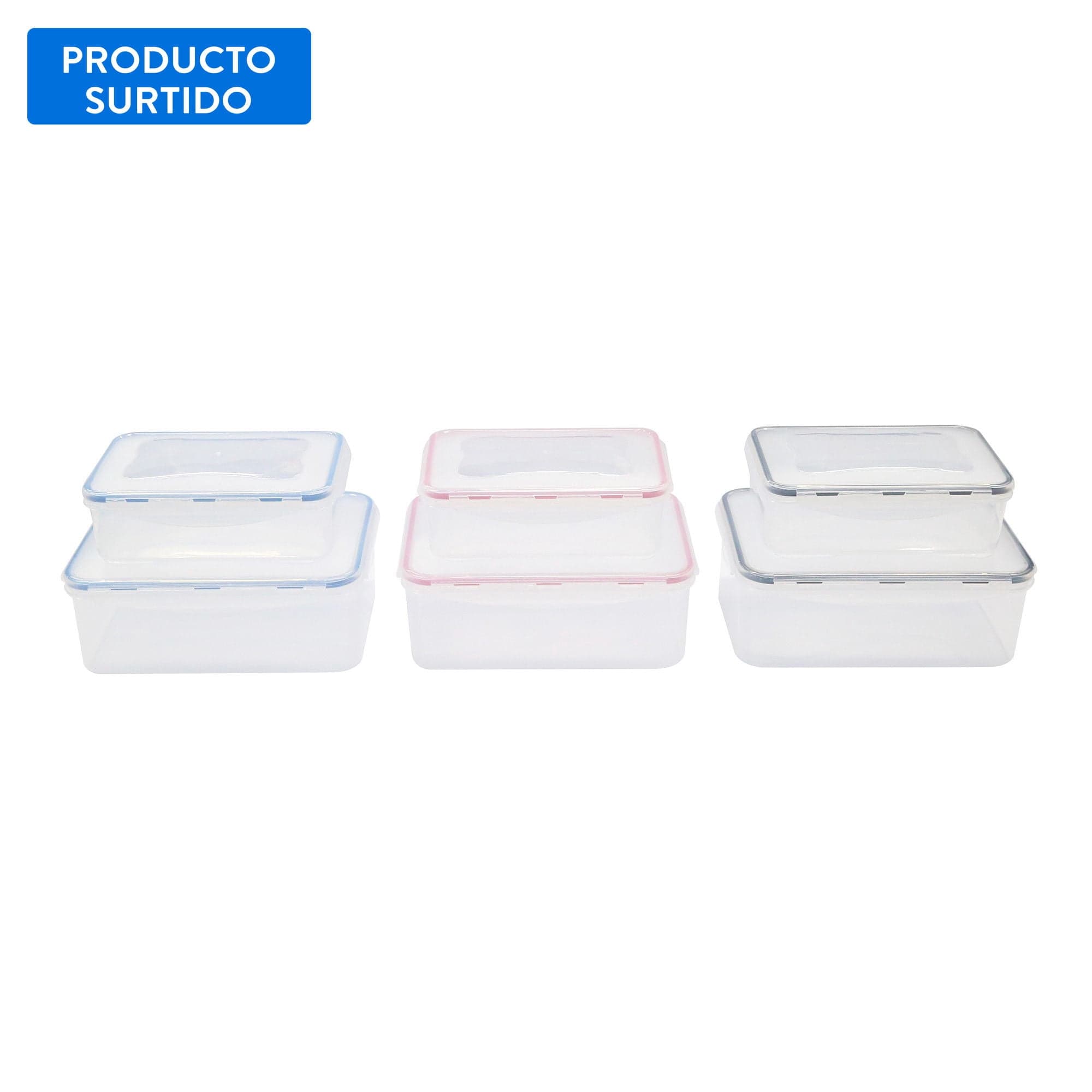 Set Hermetico 2 Piezas Plastico, color surtido