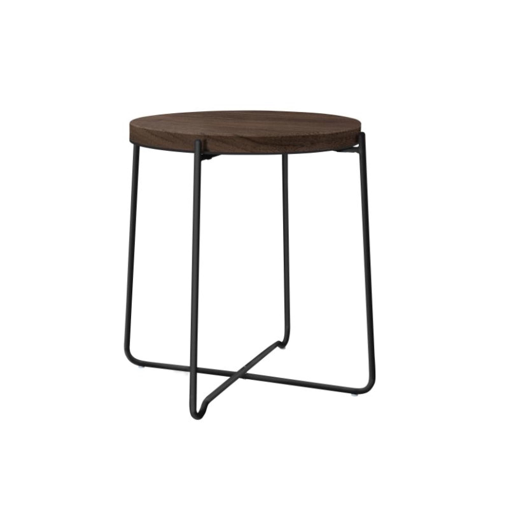 Mesa Terraza Redonda Lat Madera Cafe - Negro