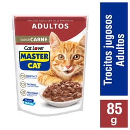 Alimento Humedo Gato Adulto Trocitos Sabor Carne Pouch, 85 g