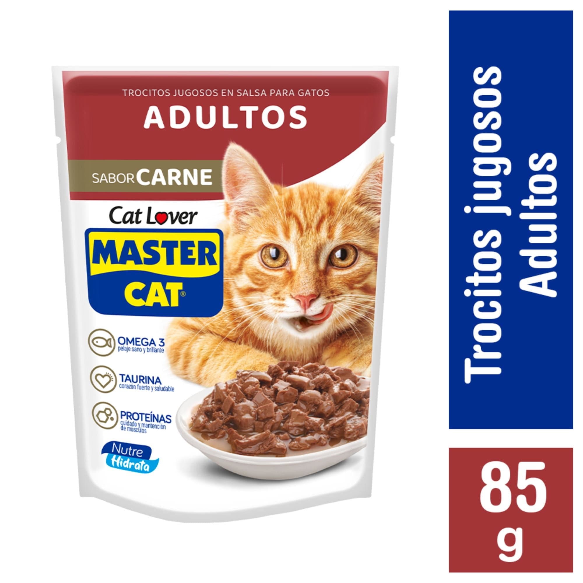 Alimento Humedo Gato Adulto Trocitos Sabor Carne Pouch, 85 g