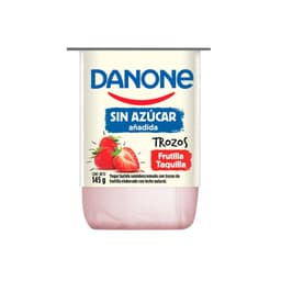 Yogurt Sin Azucar Anadida con Trozos de Frutilla, 145 g