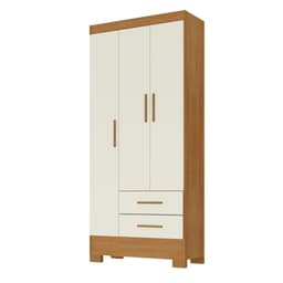 Closet Ro32Co 3 Puertas 2 Cajones Canela - Off White