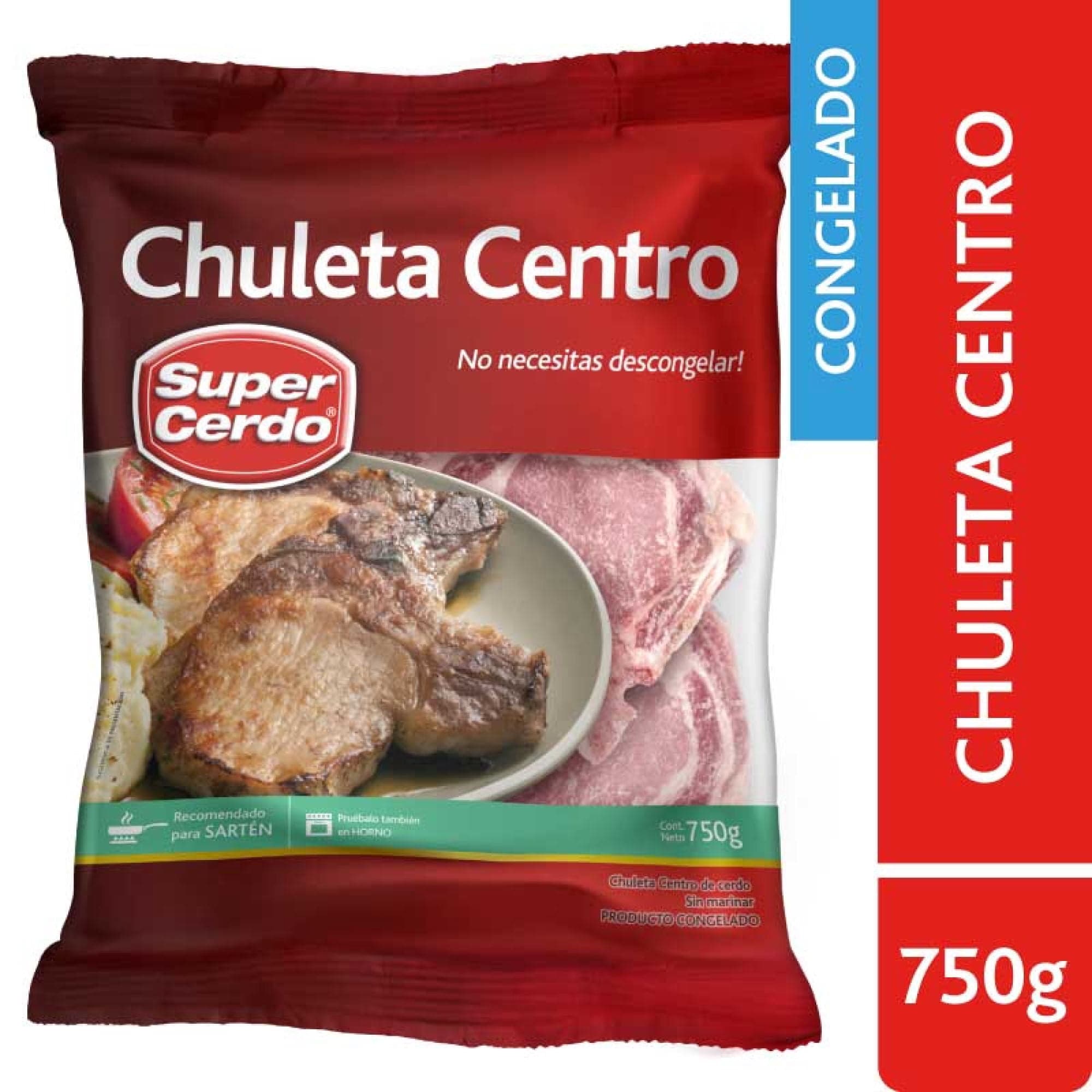 Chuleta de Cerdo Centro, 750 g