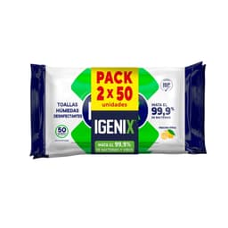 Pack Toallitas Desinfectantes Frescura Citrica Bolsa Resellable, 100 Un