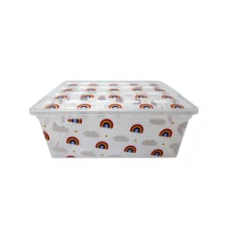 Caja Organizadora Arcoiris Nino 11.5L Kx1047-A Polietileno Transparente