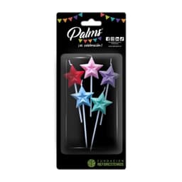 Set 5 velas estrellas colores pasteles