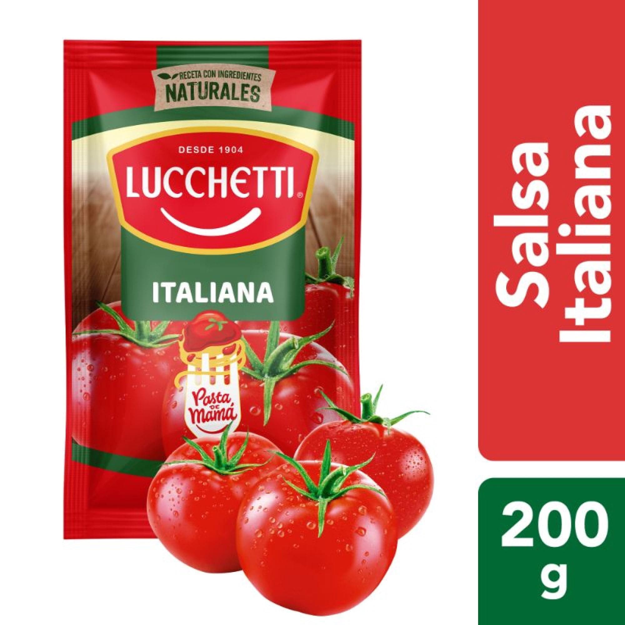 Salsa de Tomate Italiana Bolsa, 200 g