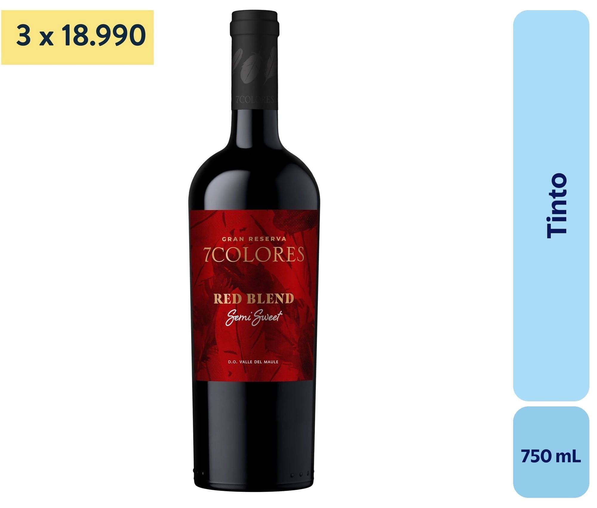 Vino Tinto Botella, 750 mL