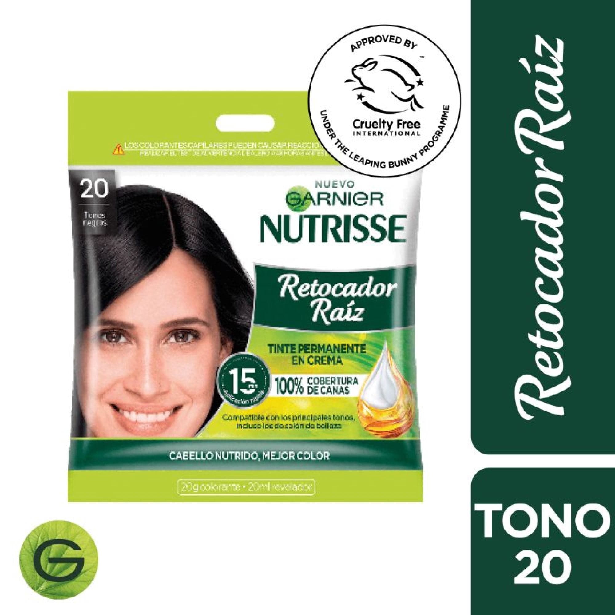 Retocador Nutrisse Raiz Tono 20 Sachet Negro, 1 un