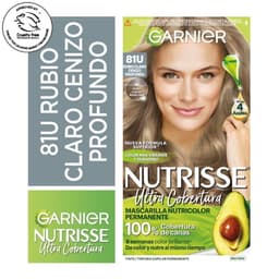 Coloracion Nutrisse Cabello Ultra Cobertura 81 Rubio Claro Cenizo Profundo, 1 Un