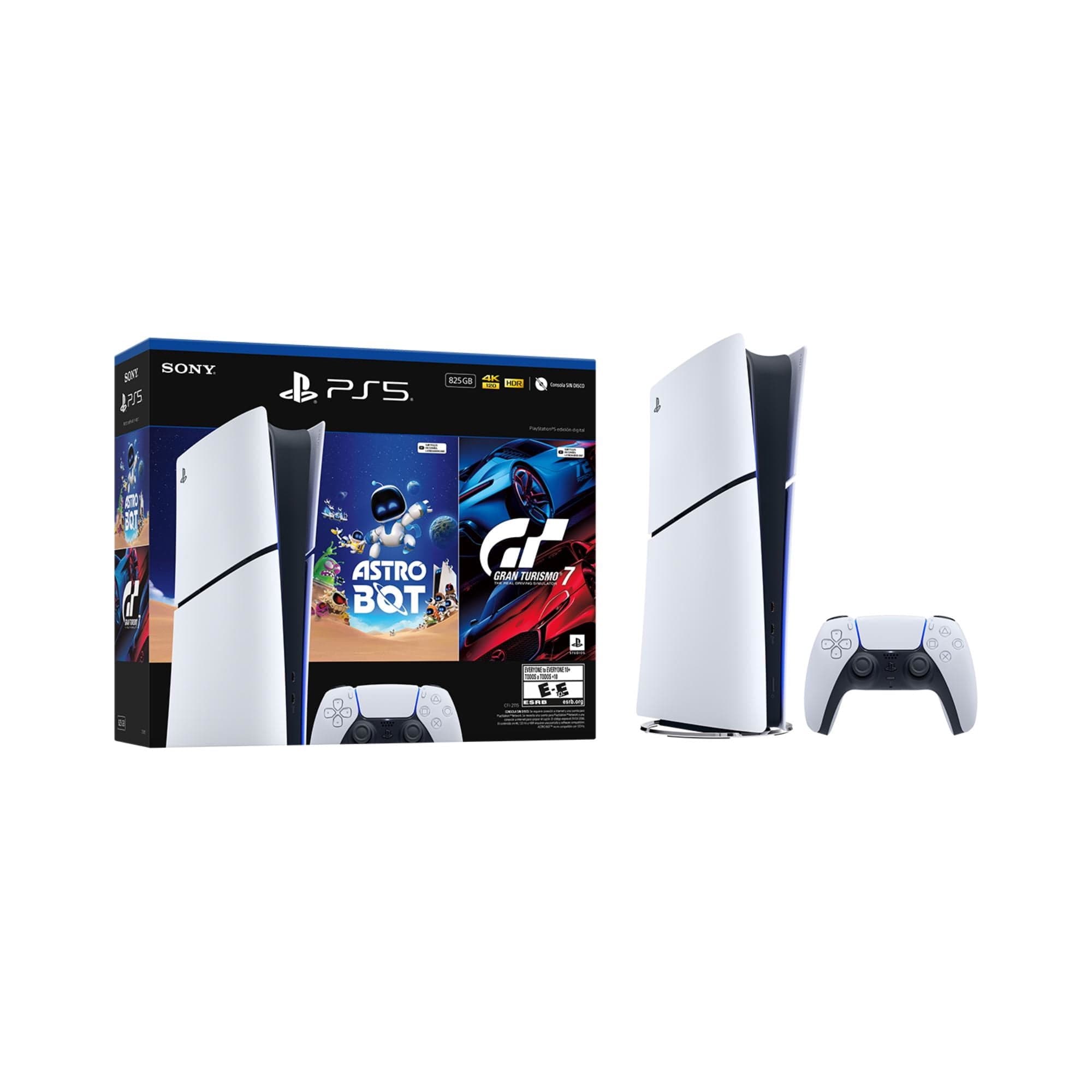 Consola PlayStation 5 Edicion Digital con Astro Bot y Gran Turismo 7
