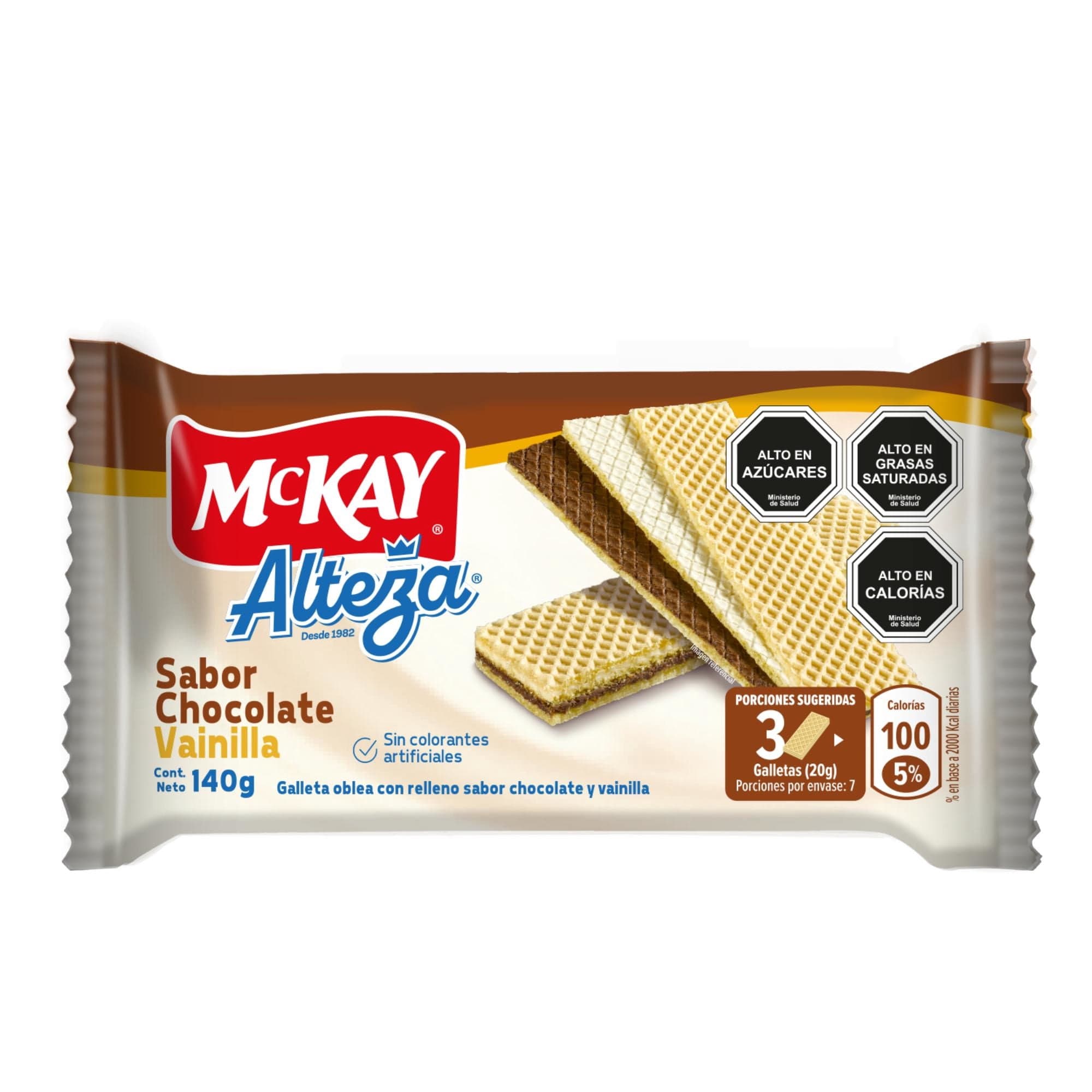 Galleta Oblea Alteza Chocolate Vainilla Bolsa, 140 g