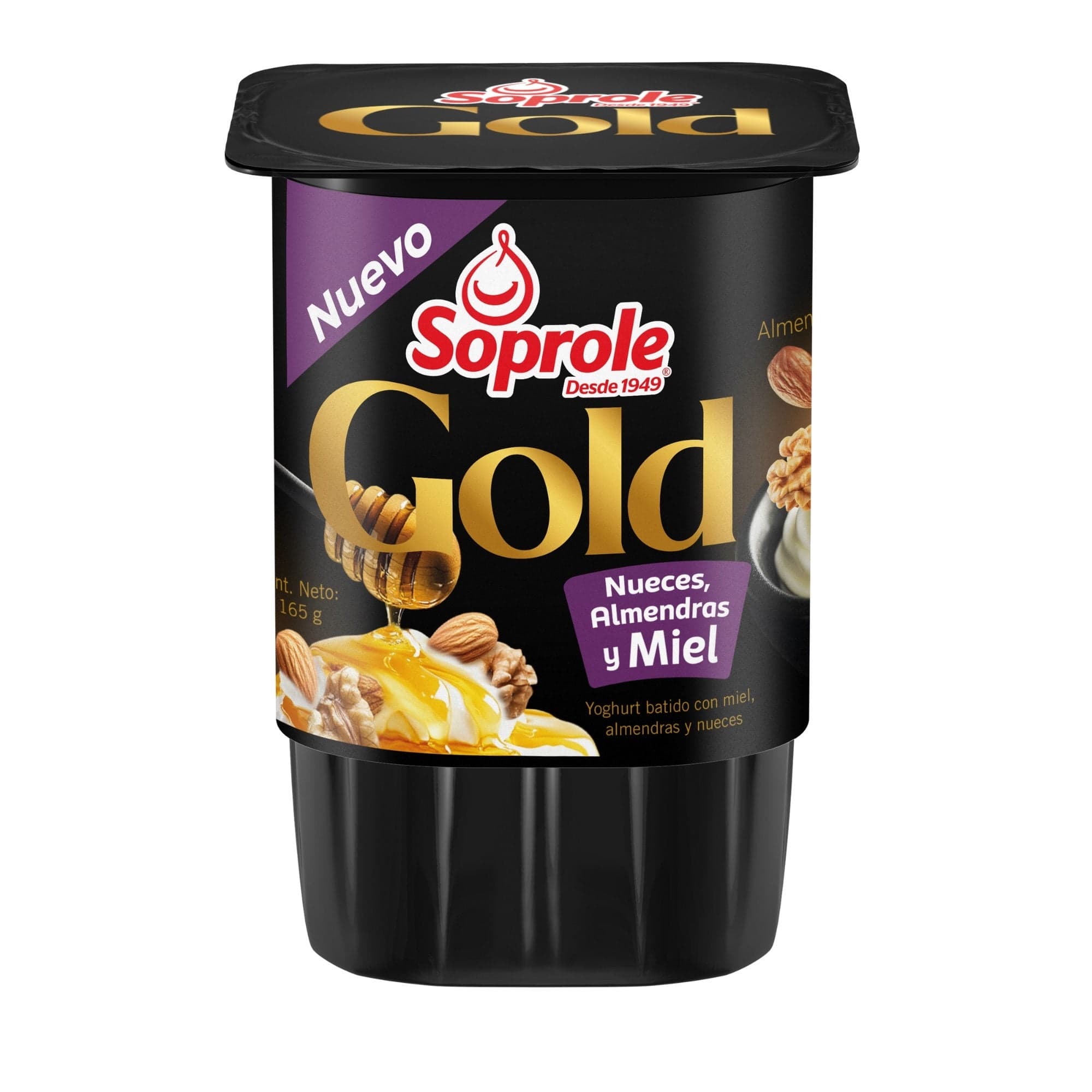Yoghurt Batido Gold Con Trozos de Frutos Secos y Miel, 165 g
