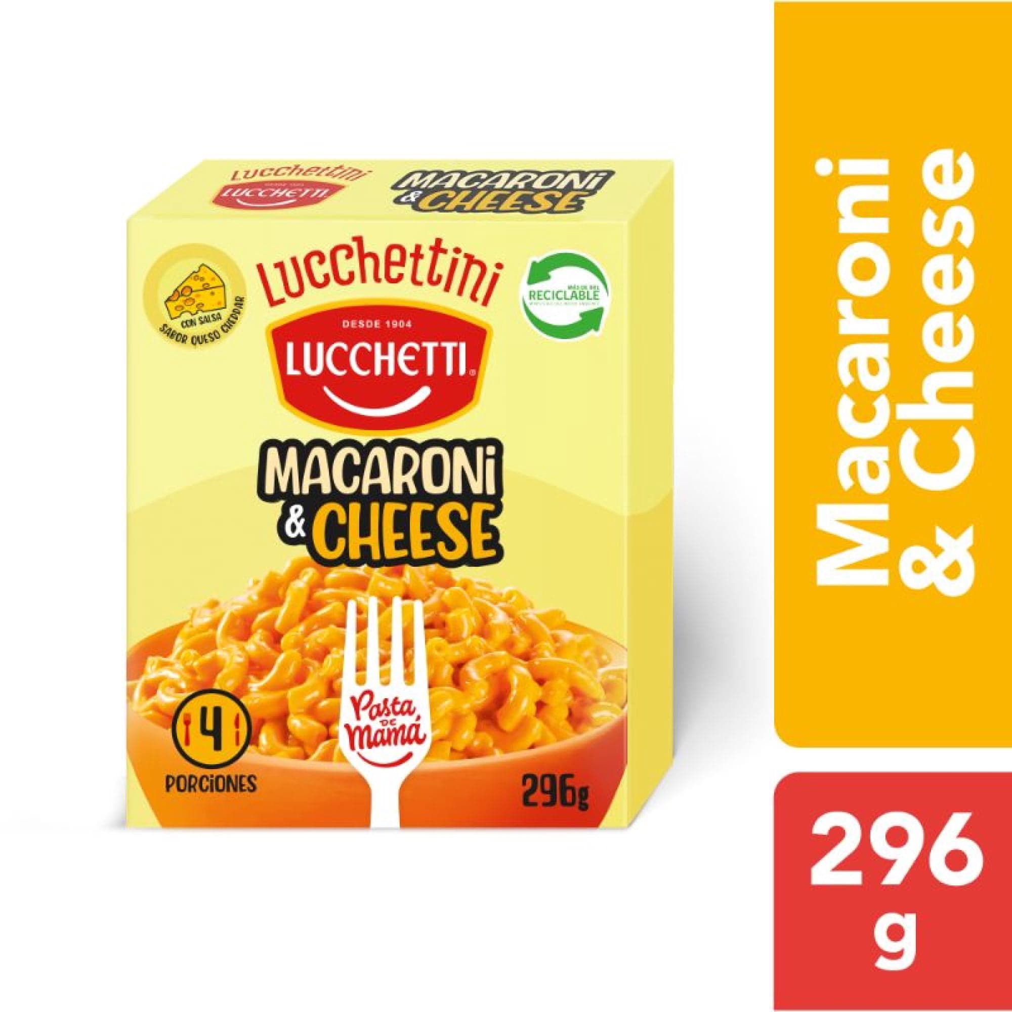 Fideo Pasta Macaroni & Cheese Caja, 296 g