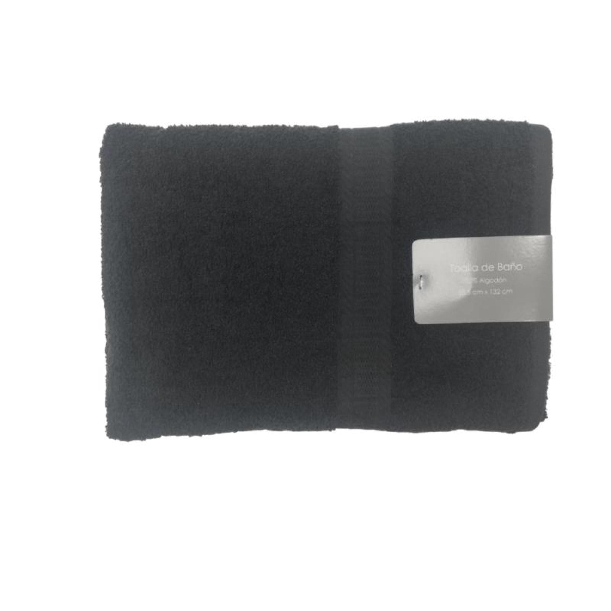 Toalla de Bano Negro 70x135cm 100% Algodon